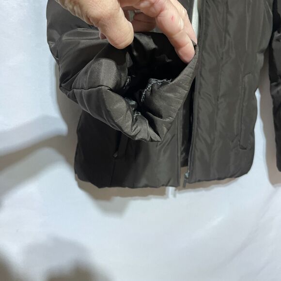 Calvin Klein Puffer Jacket Duck Down Waterfowl Feathers Brown Small - Picture 3 of 11
